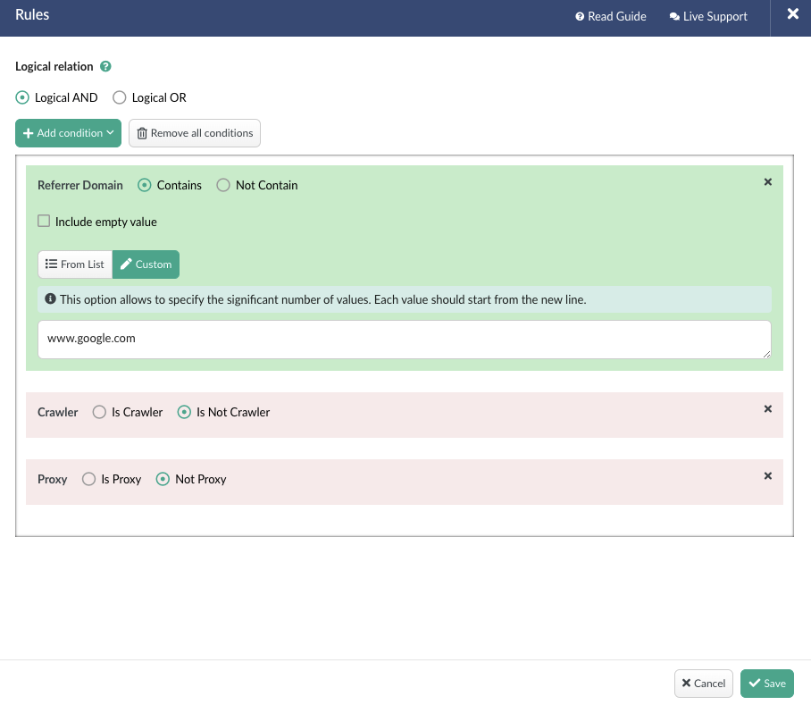 proxy, crawler, referrer domain